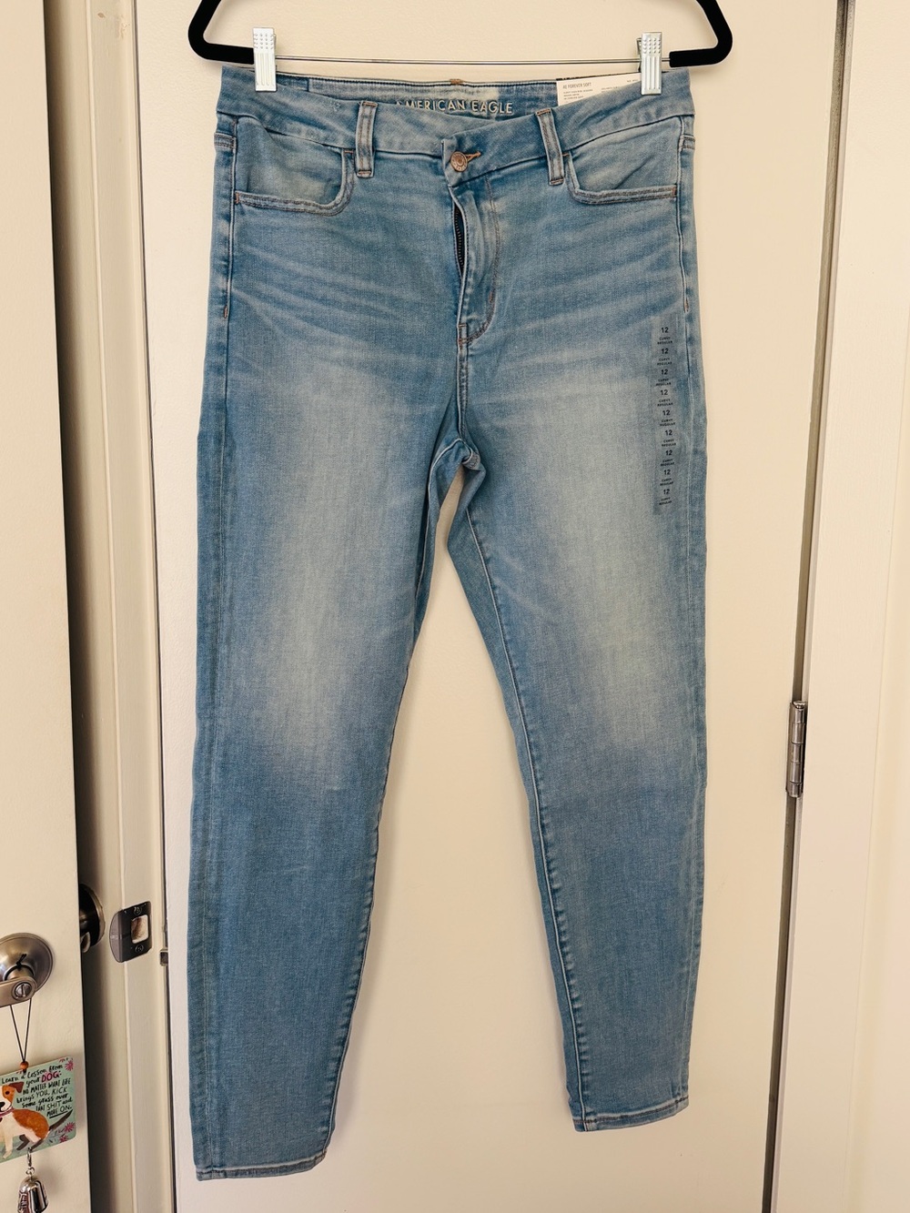 NWT American Eagle Outfitters “Indigo Abyss” Lt. Blue Curvy Jeggings - Size 12